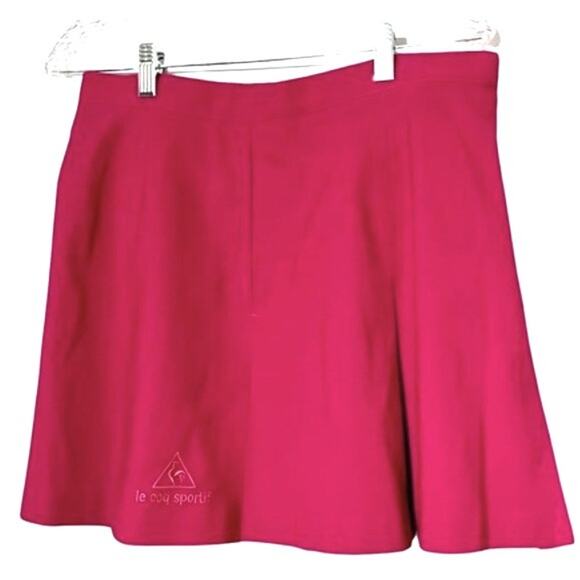 le coq sportif Skirt Womens Size 16 Pink Fuschia Pleats Preppy Side Zip Short - Picture 1 of 8